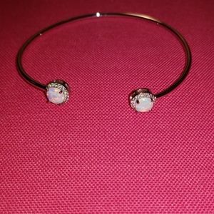 Rhodium Plated Disco Ball Bangle w/Swarovski El